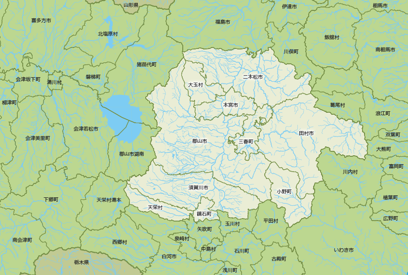 中通り中部の地図画像